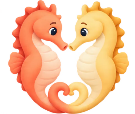 Sol and Mar with hooked tails